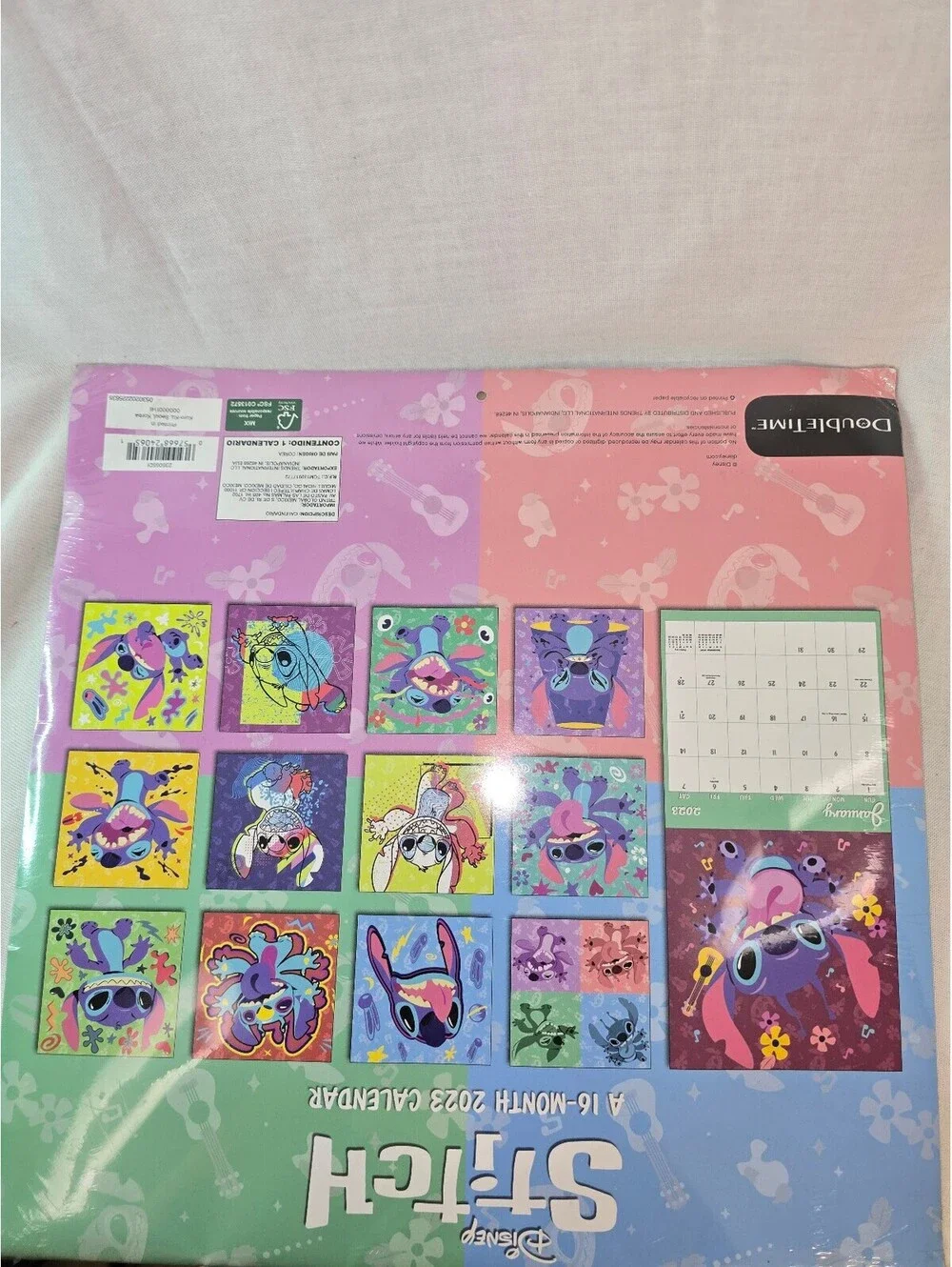Disney Stitch 2023 16-Month Wall Calendar Sealed Lilo & Stitch 12x12